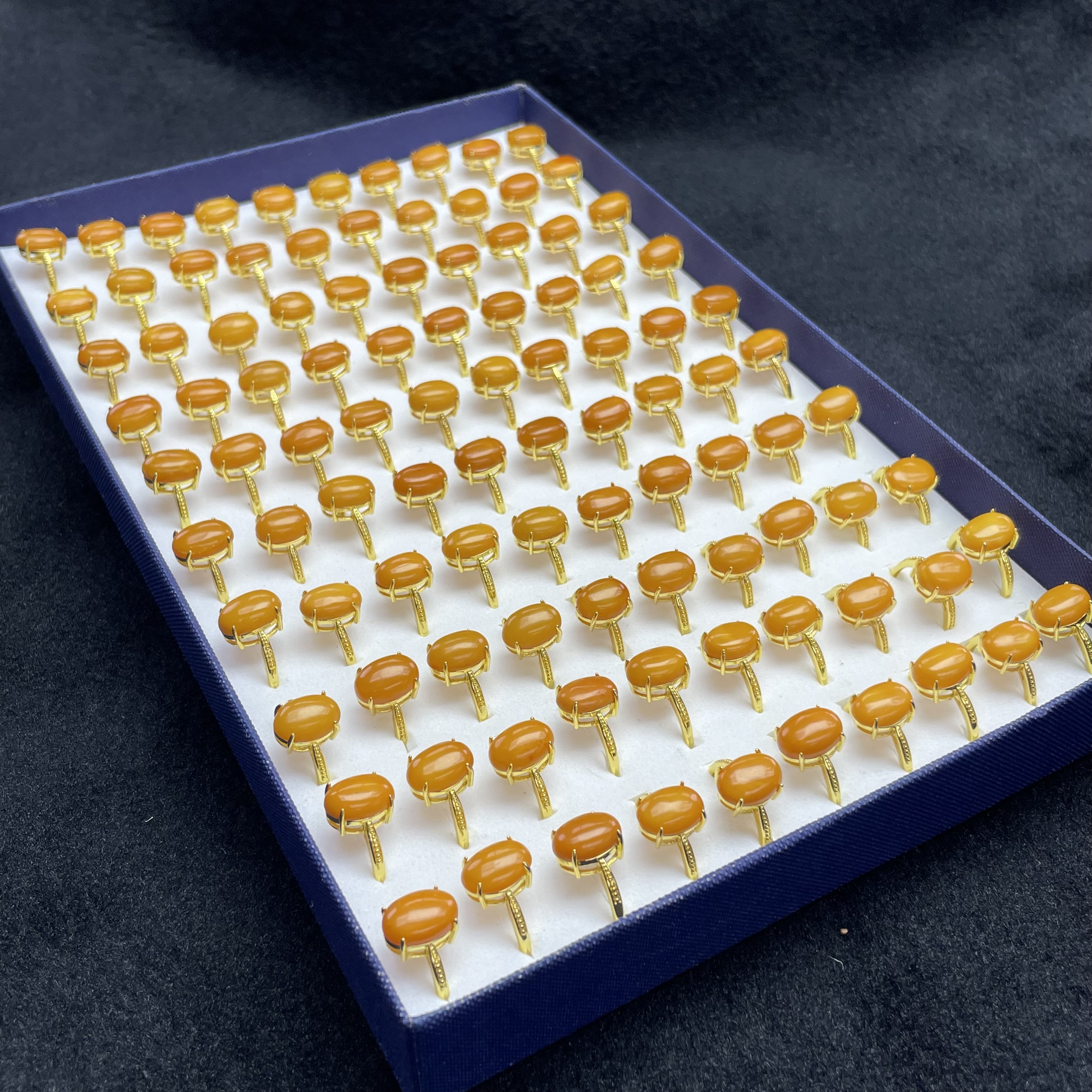 【小耿珠宝】蜜蜡蛋面戒指（多样性发其一）