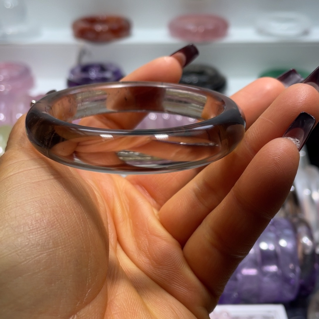 水晶手镯56圈口7号未镶嵌