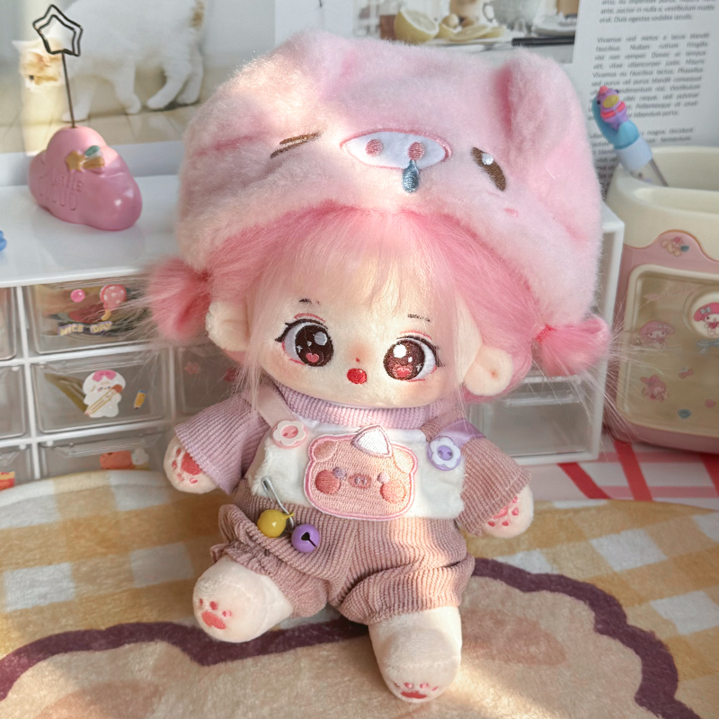 【蜜桃】正版20cm棉花娃娃女可爱公仔可换装玩偶带骨架衣服新年礼物