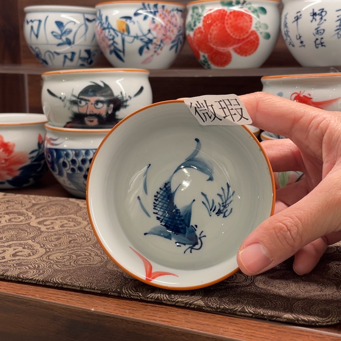 有瑕釉下彩纯手绘