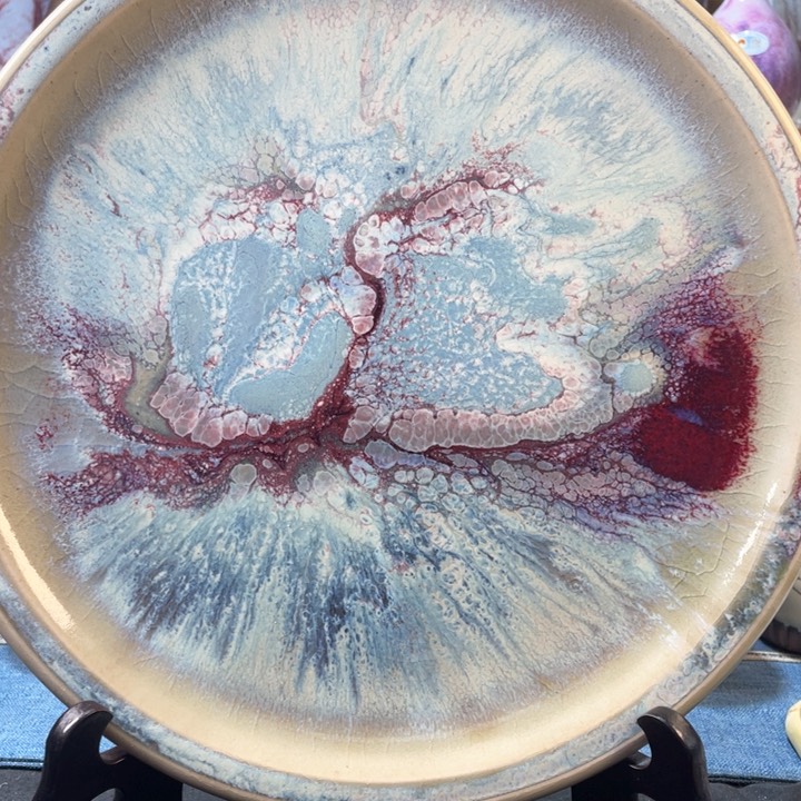 摆件一路繁花手工赏盘