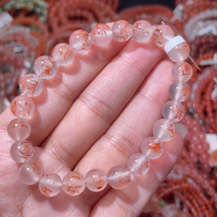 南红玛瑙未镶嵌散花单圈8+