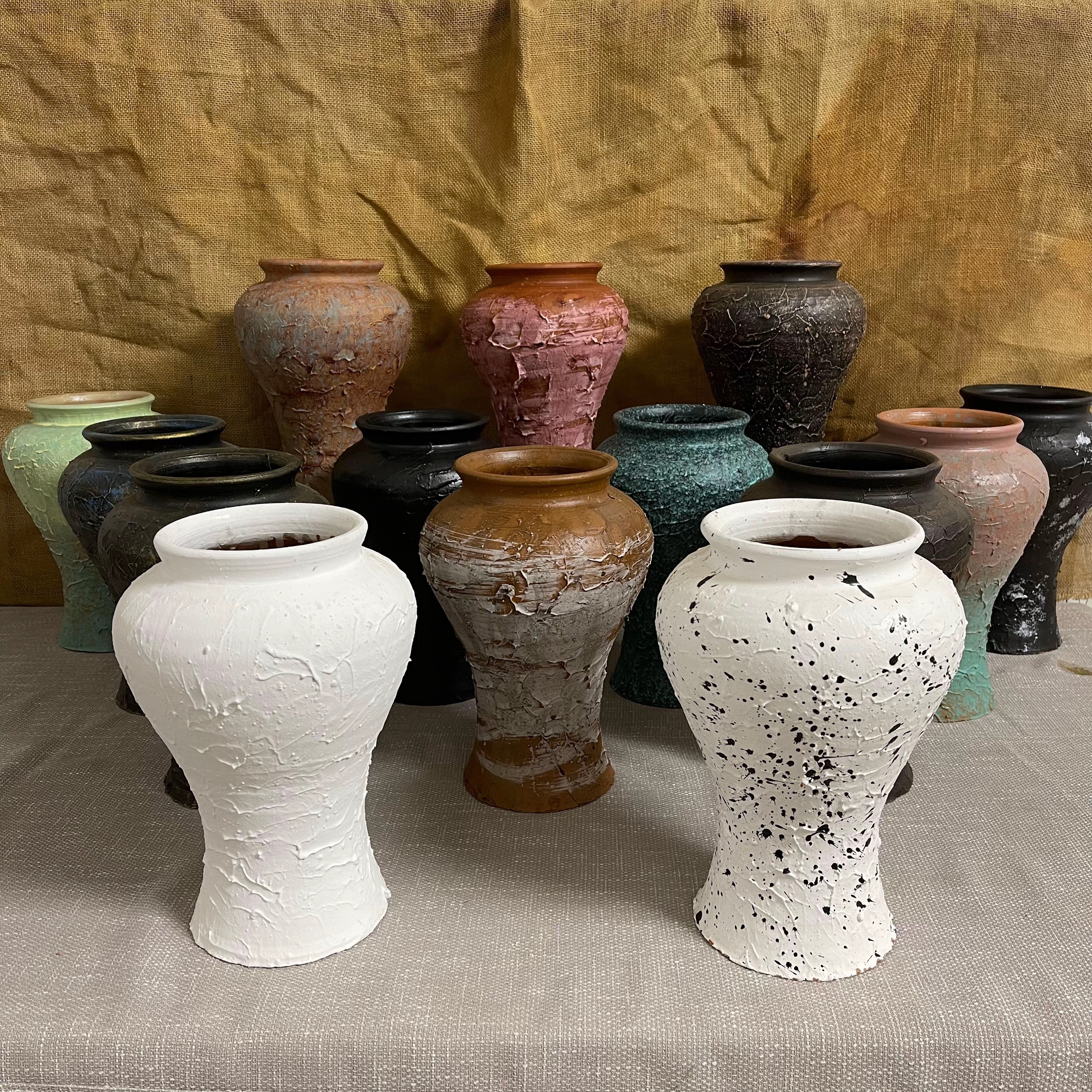 中国风复古大号高筒花盆家用室内兰花多肉绿植盆栽美人鱼尾小蛮腰