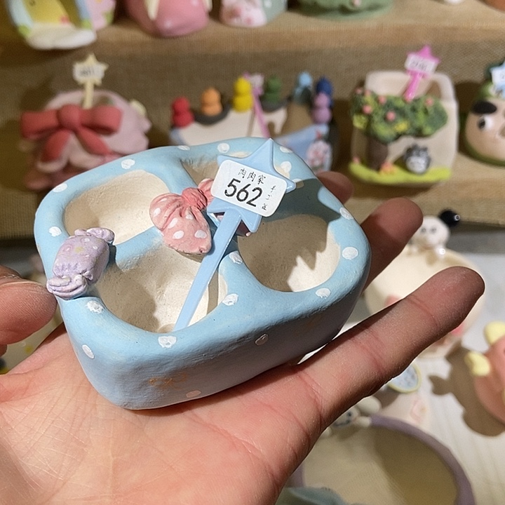 手工手绘盆 满29包邮 562