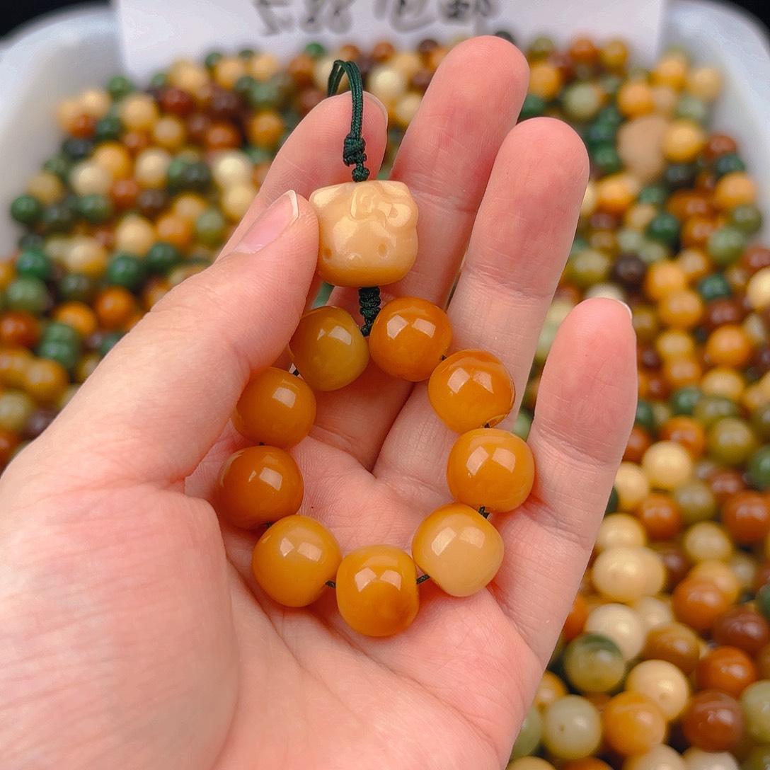 吊坠菩提根/象牙果黄色挂件