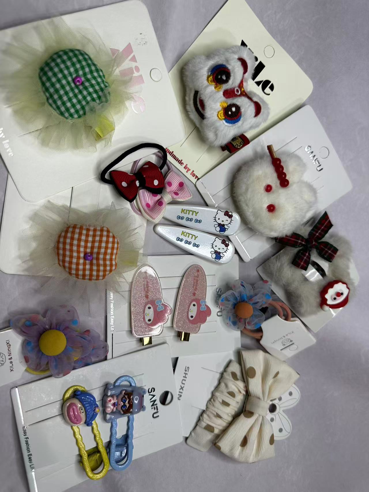 韩版卡通风休闲风2025学院风发饰发圈时尚蝴蝶结头饰扣号专属链接