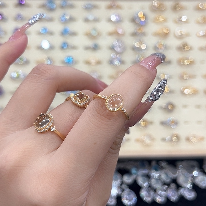 宝***呦芙蓉石戒指银S925镶嵌