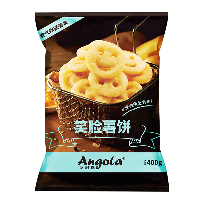 安格瑞【笑脸薯饼】400g冷冻薯饼 顺丰包邮 造型可爱孩子追捧小吃