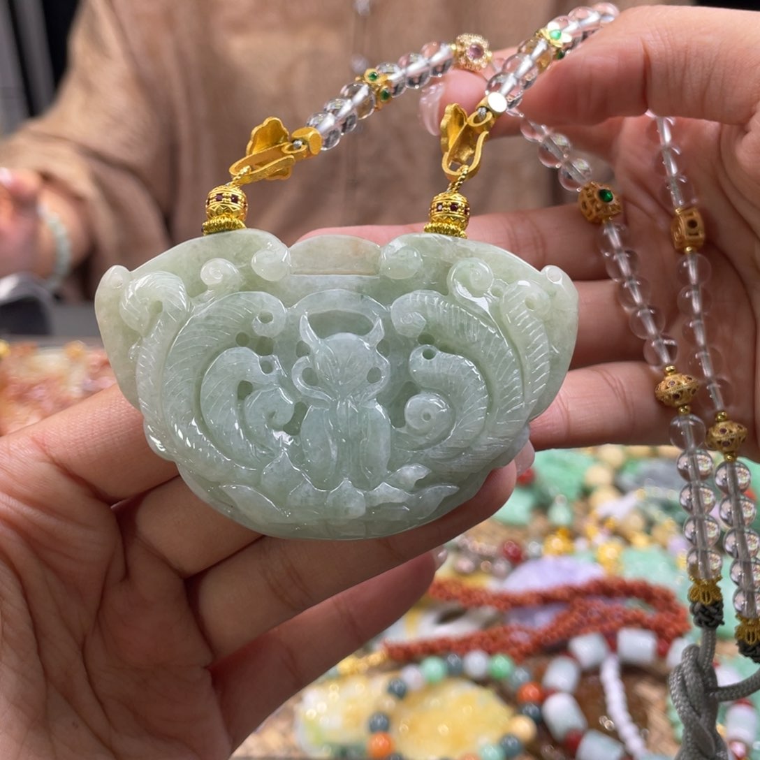 翡翠未镶嵌颈饰代编织