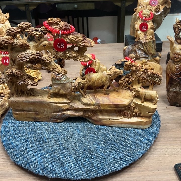 柏木太行崖柏手把摆件