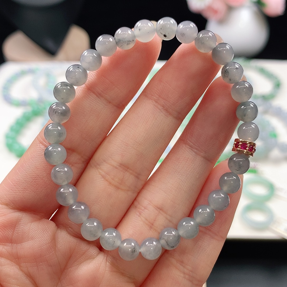 翡翠未镶嵌手链5.9mm