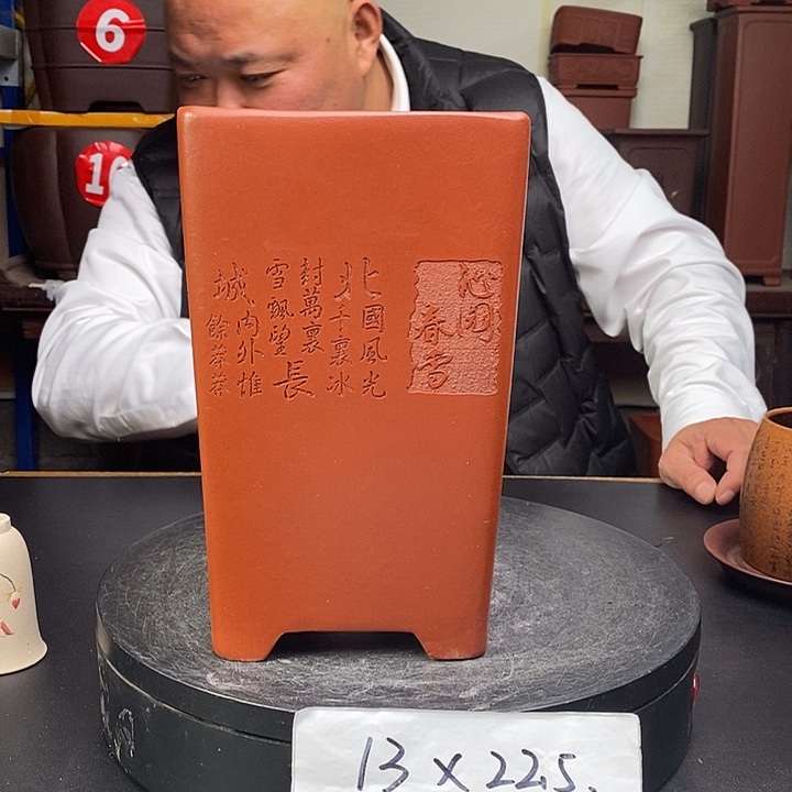 紫砂花盆货号一只SF401