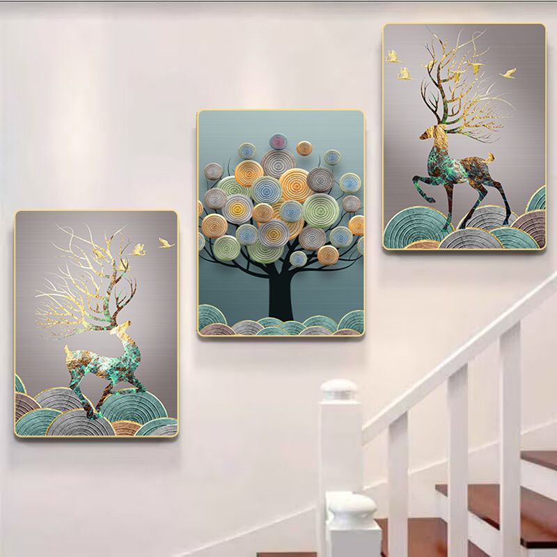 S030简约现代客厅装饰画轻奢墙面山水壁画三联画沙发背景墙挂画