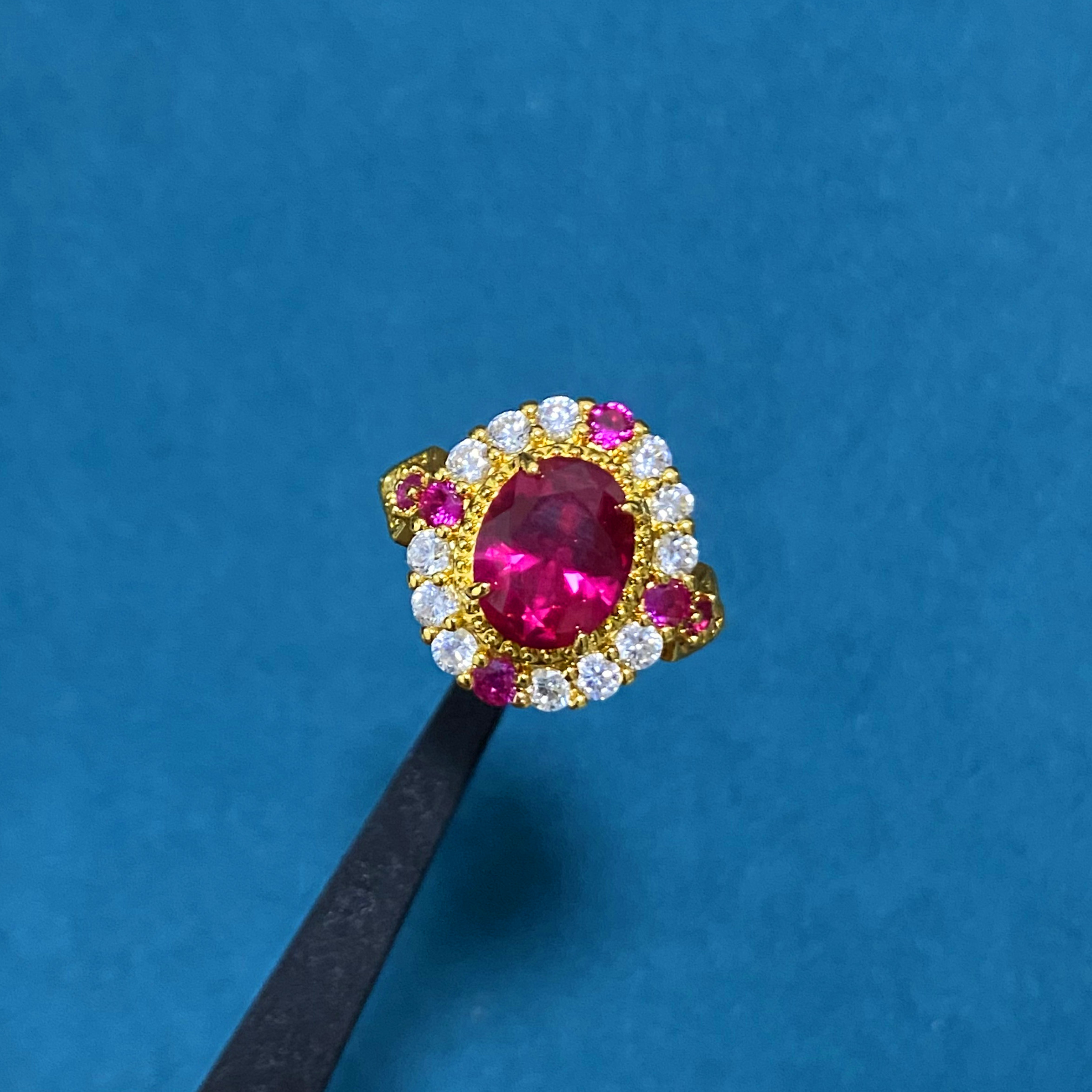  【高级定制】奢华高贵红宝石精工戒指516