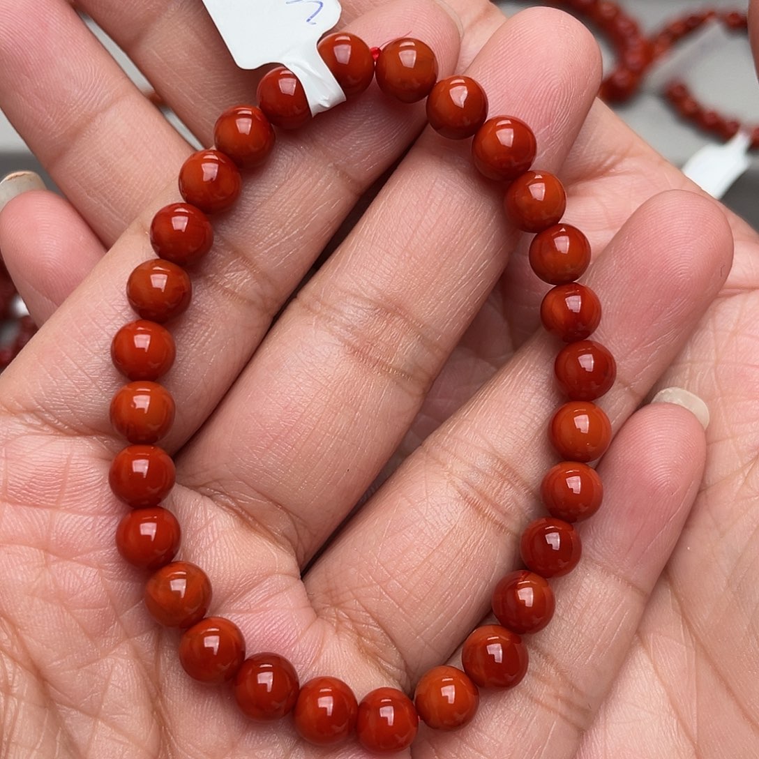 南红玛瑙手链未镶嵌