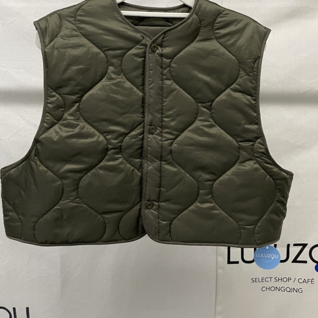 LULUZOU 菱格单排扣马甲11270