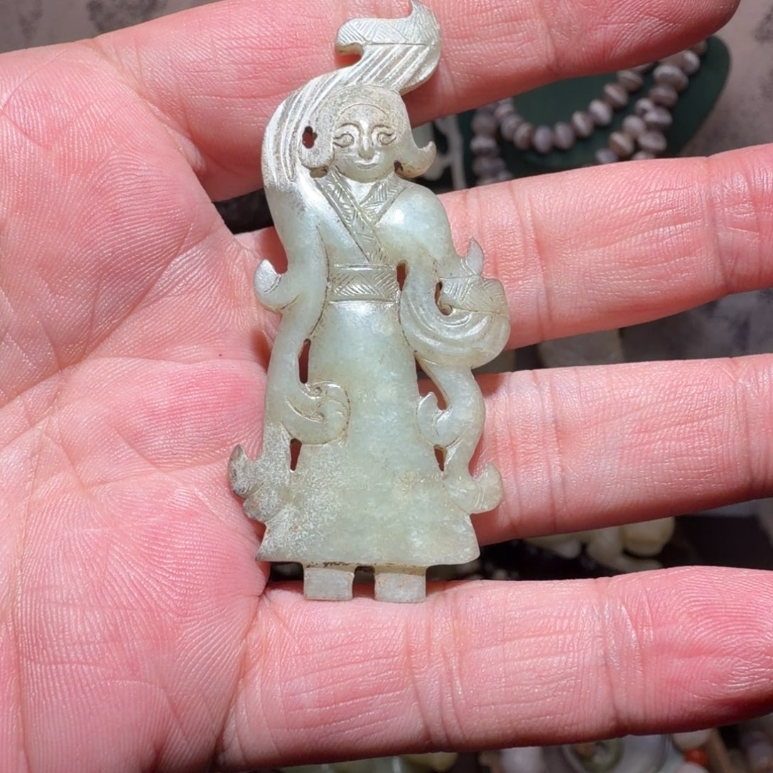 用***3和田玉未镶嵌挂件