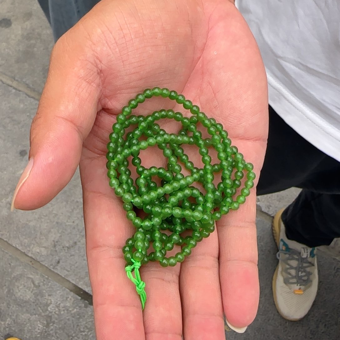 和田玉未镶嵌颈饰俄罗斯碧玉果阳绿纯净版卡4多样性发货拍一发一