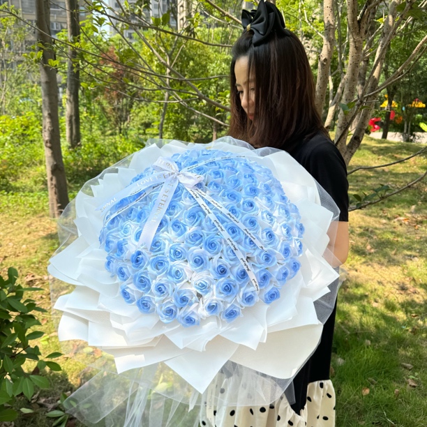 七夕情人节玫瑰花束香皂永生花一间Flowers花店顺丰送花上门