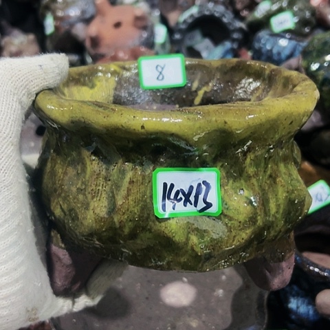 红陶粗陶花盆手工