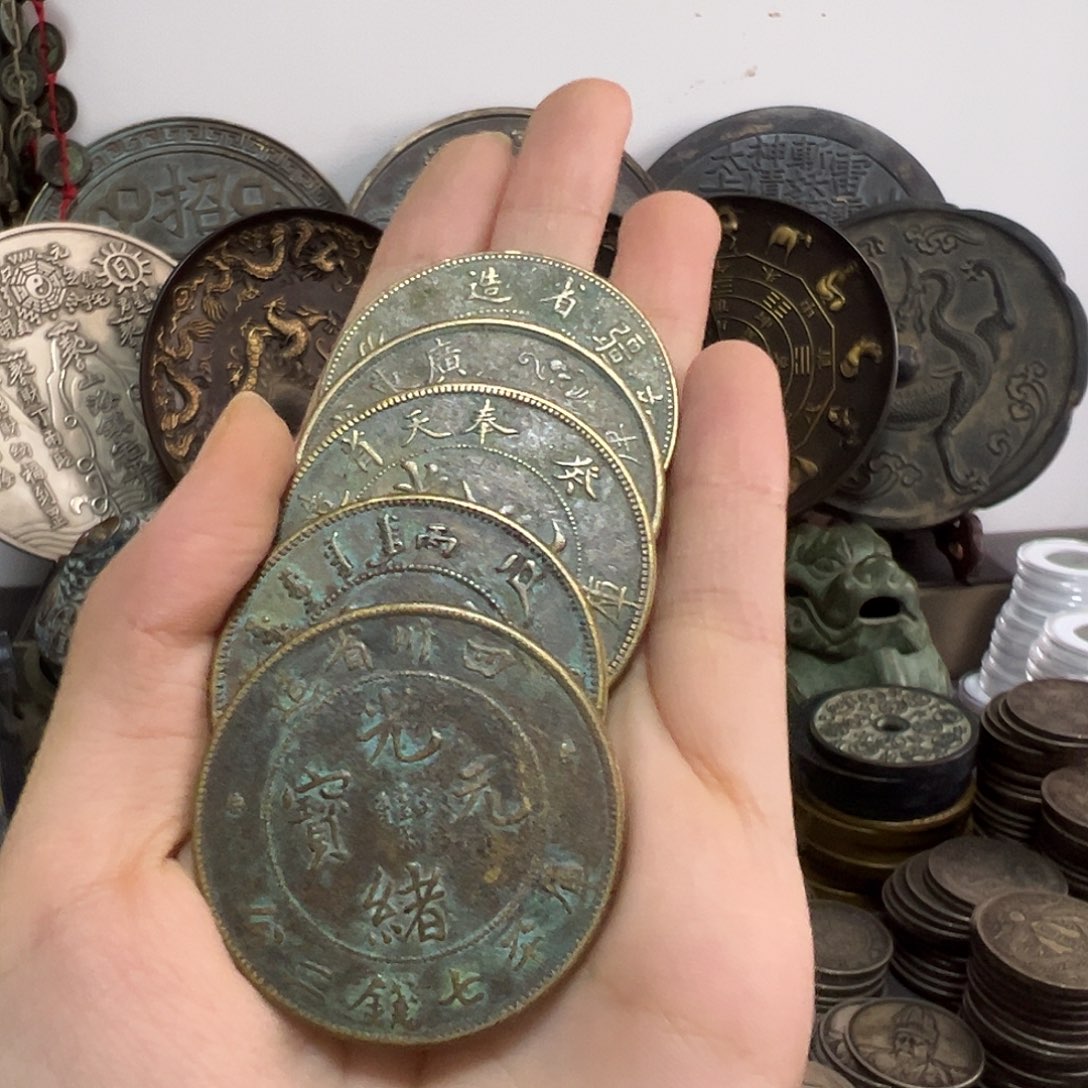 金属复古铜板龙洋