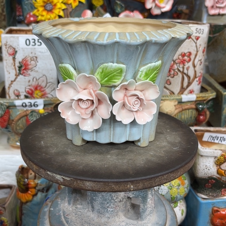 紫砂花盆粗陶材质多肉花盆