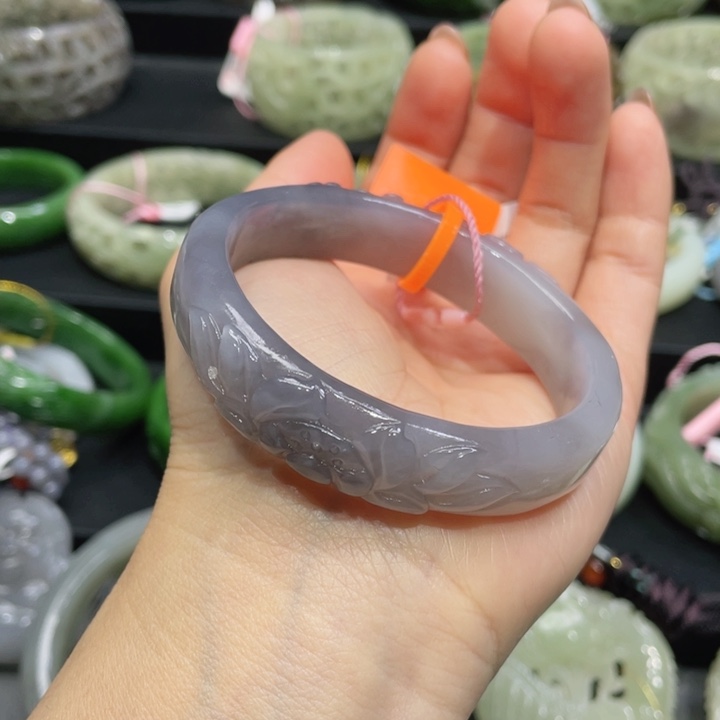 和田玉手镯55+圈口 编号42贵妃镯未镶嵌