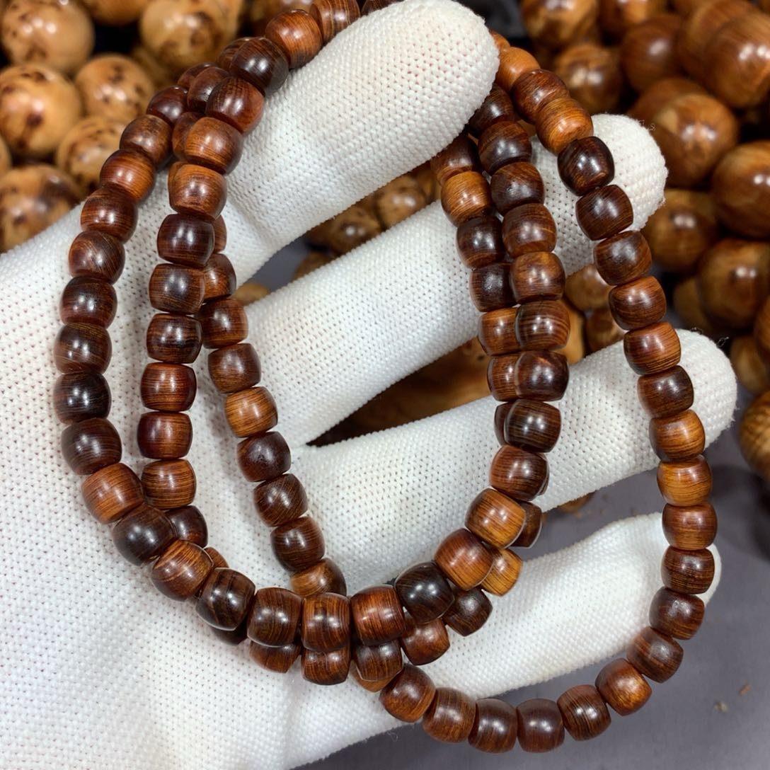 7*8手工直切108颗极品黑油手串