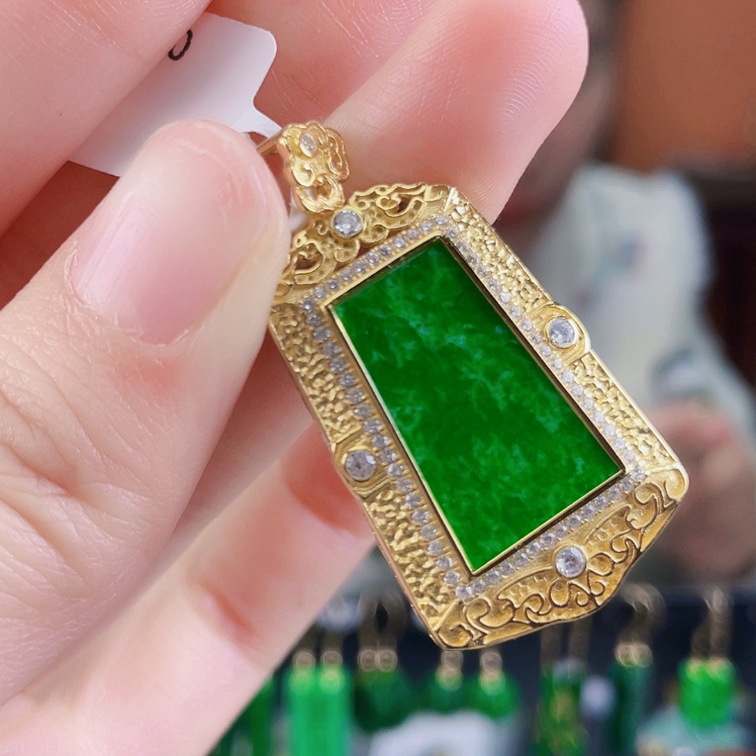 翡翠银S925镶嵌耳饰