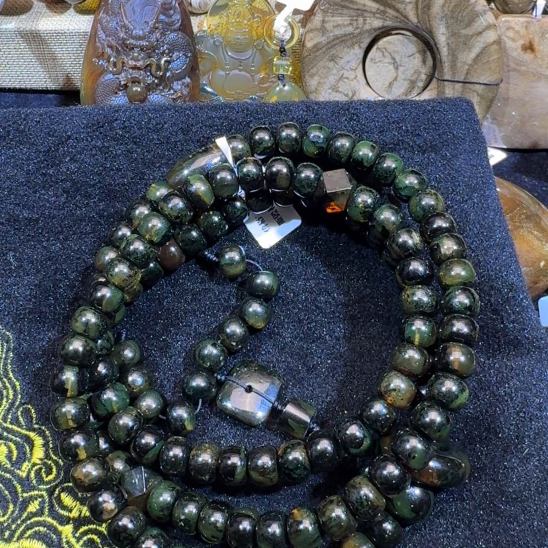 琥珀珠宝奇石未镶嵌海藻老型108