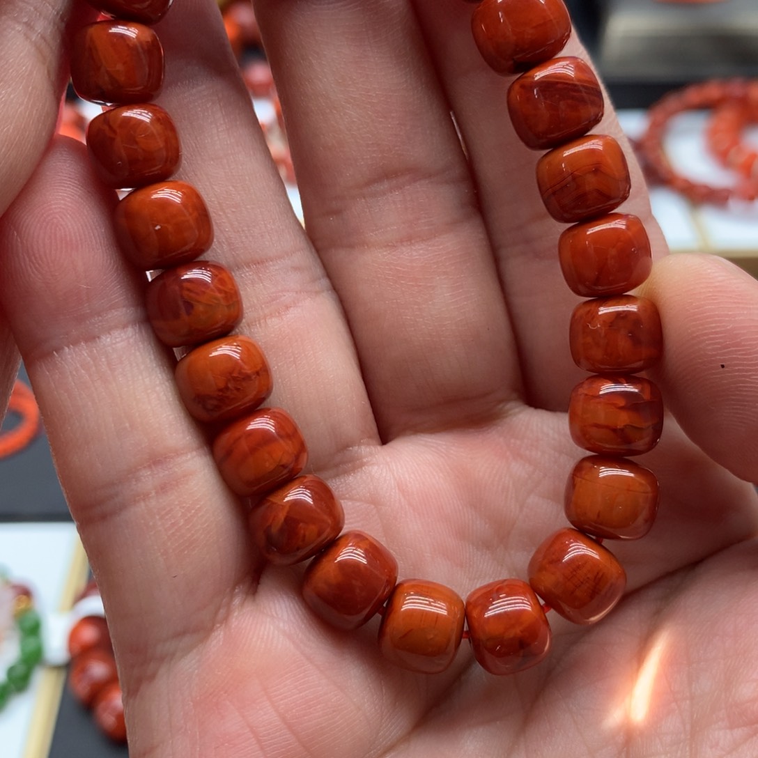 南红玛瑙手链未镶嵌