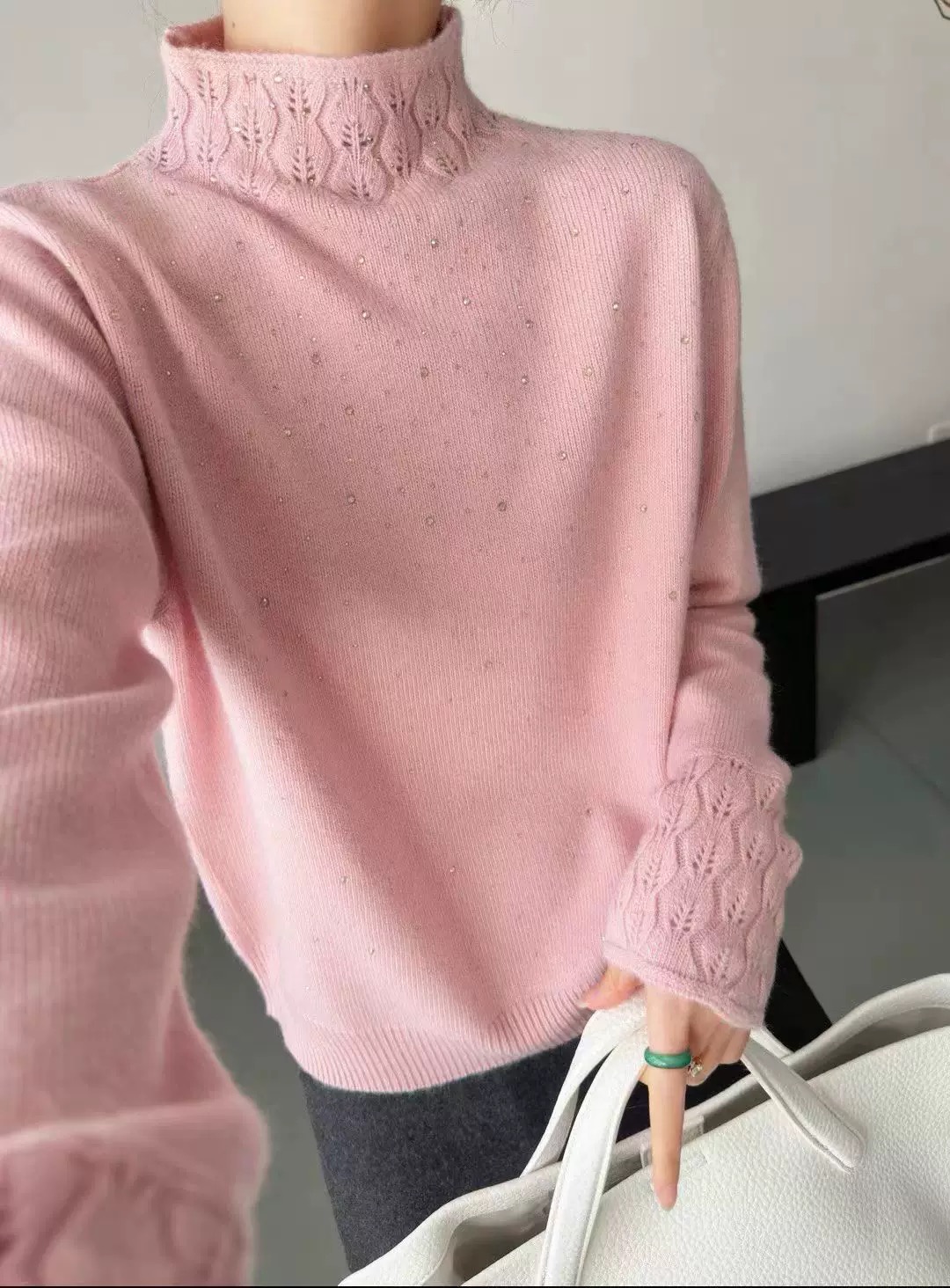 【玫卡】女装套头洋气可外穿时尚打底小众炸街高级感针织衣2550