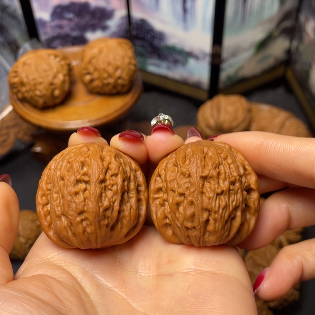 文玩核桃把件38铁锤