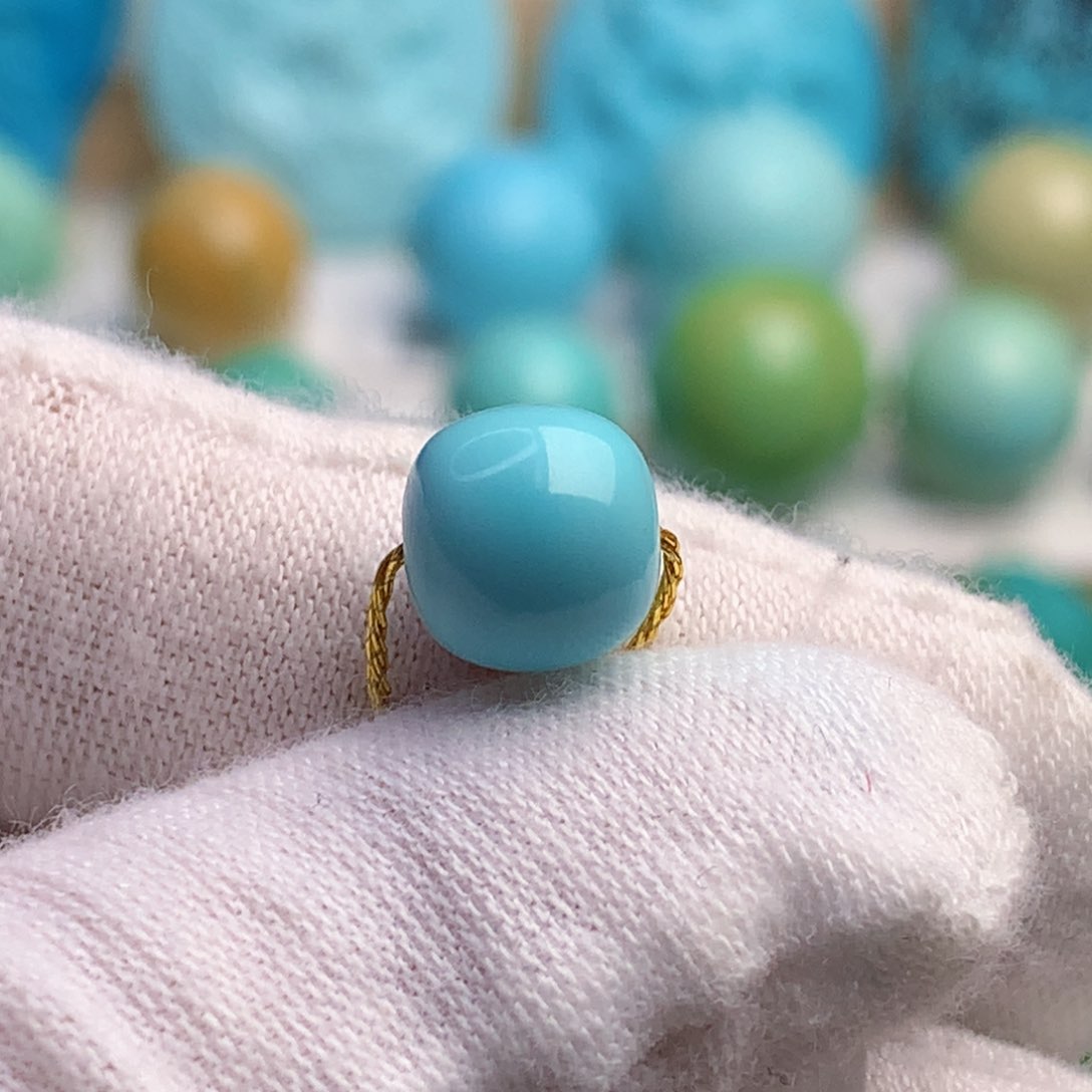 未镶嵌绿松石珠宝奇石8.7mm