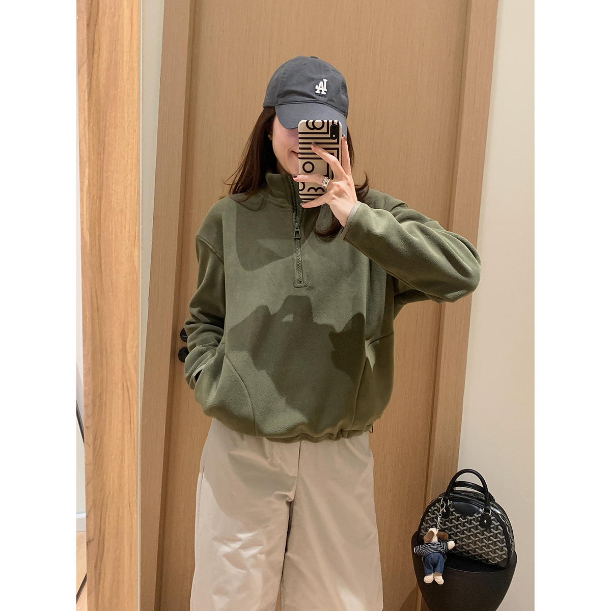 大叮自制清仓【品牌单】客供定制双面奥利绒半拉链保暖卫衣！S5644