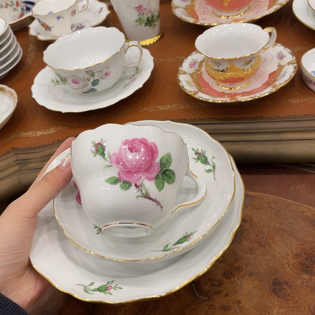 瓷片中古二等红玫瑰