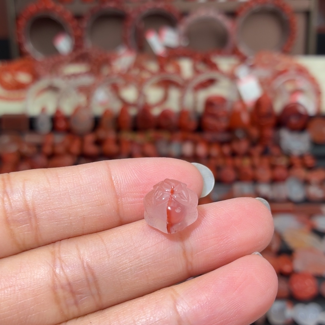 南红玛瑙未镶嵌颈饰柿子卡10