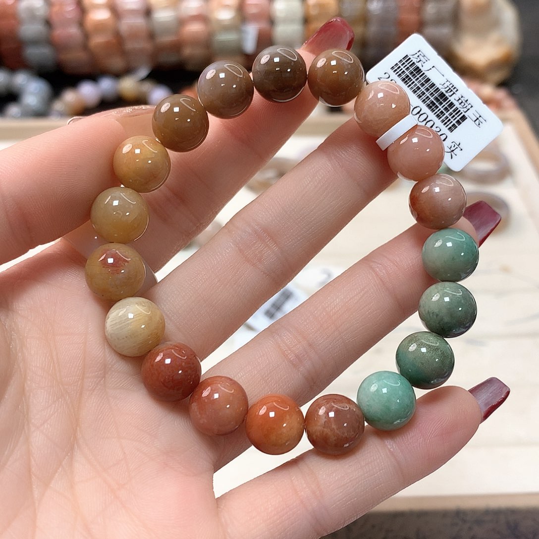 硅化珊瑚（珊瑚玉）手链未镶嵌爛**?775