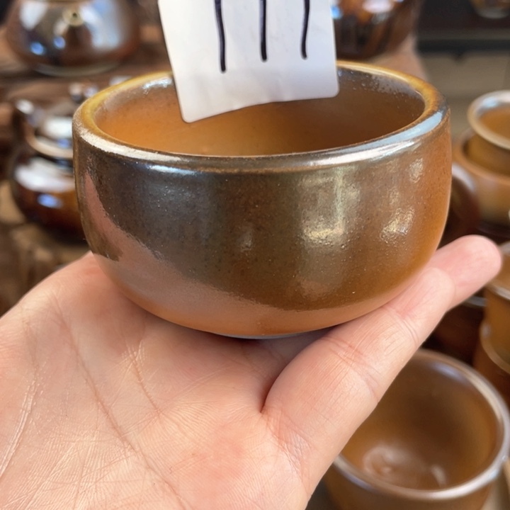 壶建水紫陶白泥柴烧杯