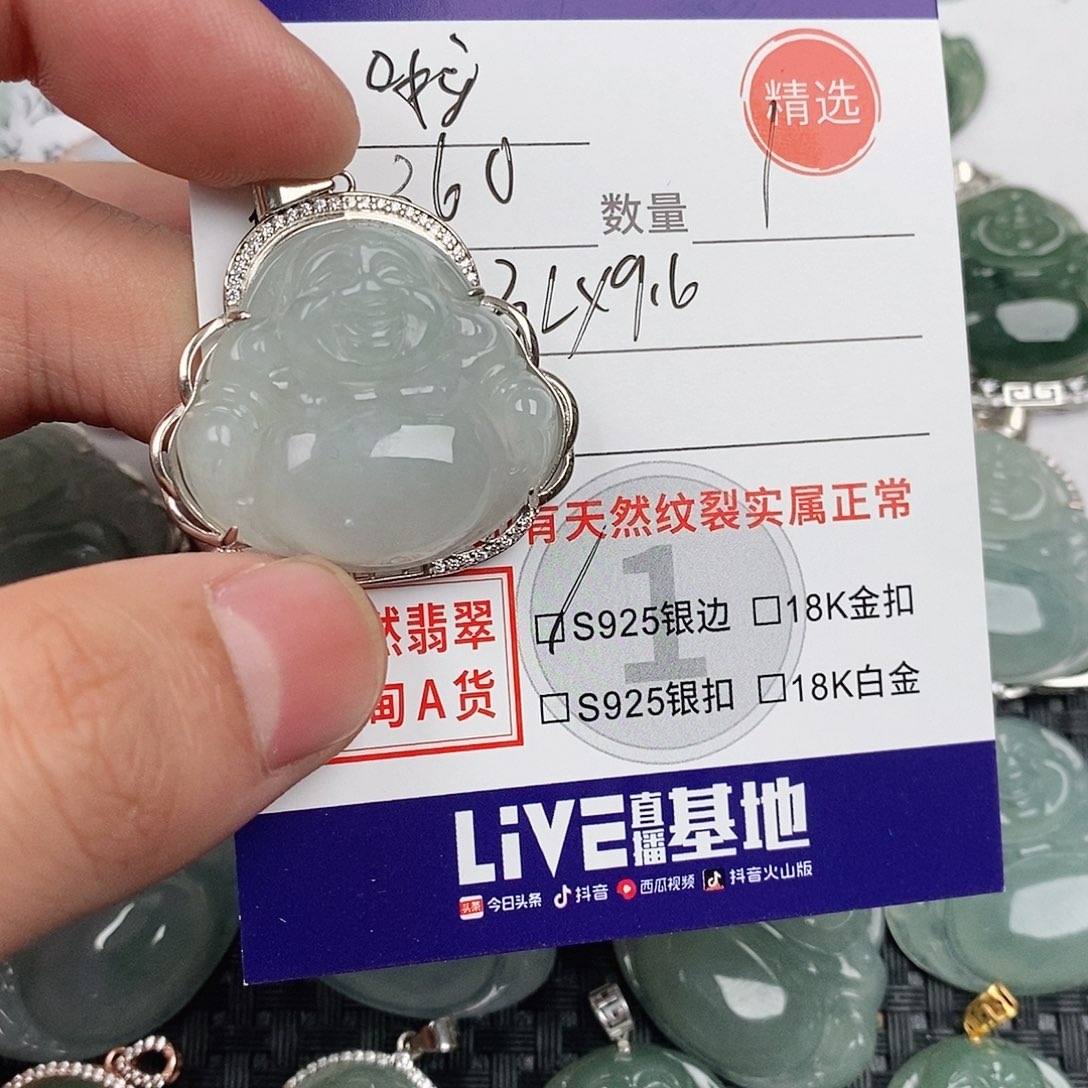 翡翠银S925镶嵌颈饰