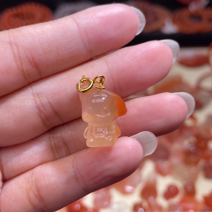 南红玛瑙帕恰狗未镶嵌864