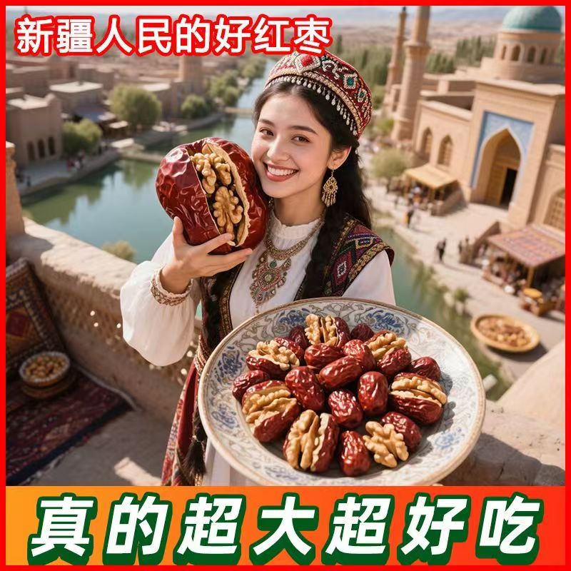 枣夹核桃蜂蜜芝麻枣夹核桃228克盒装礼盒装年货网红核桃休闲解馋