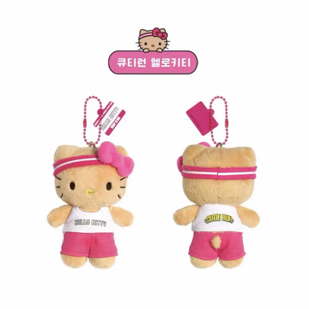 【正品韩版】kitty三丽鸥OLIVE YOUNG联名黑皮毛绒挂件