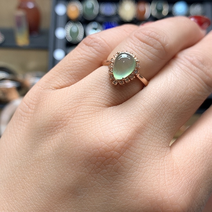 水晶水晶戒指银S925镶嵌