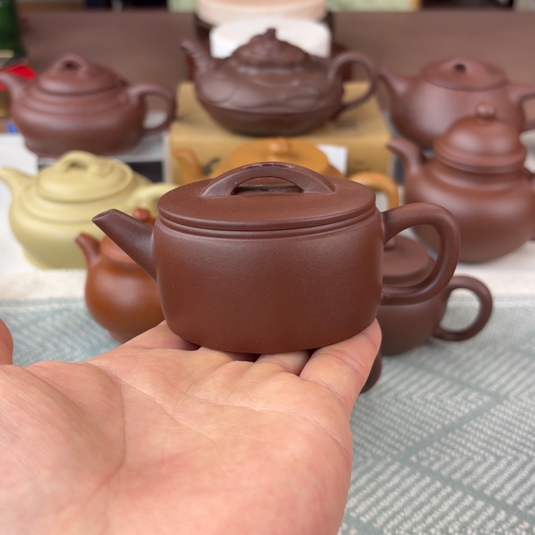 紫砂茶壶微瑕 汉瓦 紫泥 120cc