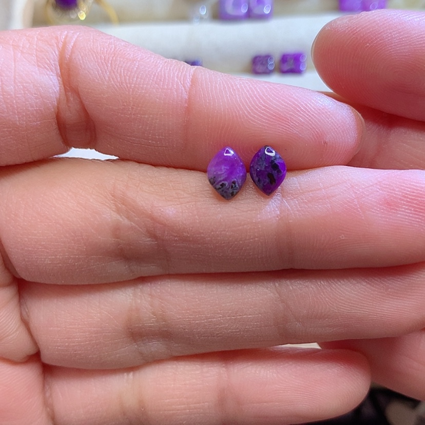 【闪购商品】苏纪石（舒俱来）耳钉银S925镶嵌