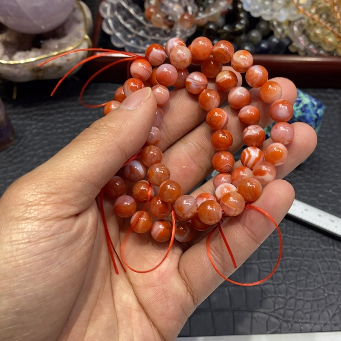 水晶手链未镶嵌南红水晶