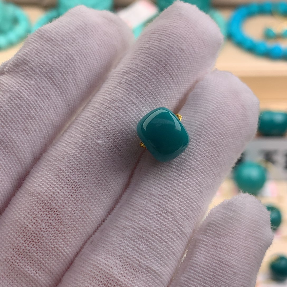 绿松石珠宝奇石未镶嵌10×8.2