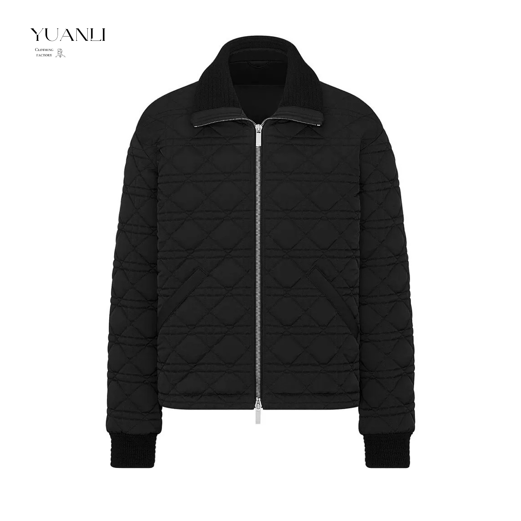 【30502-LY】高奢男装 2025秋冬新款 男士藤格纹尼龙3M棉休闲夹克