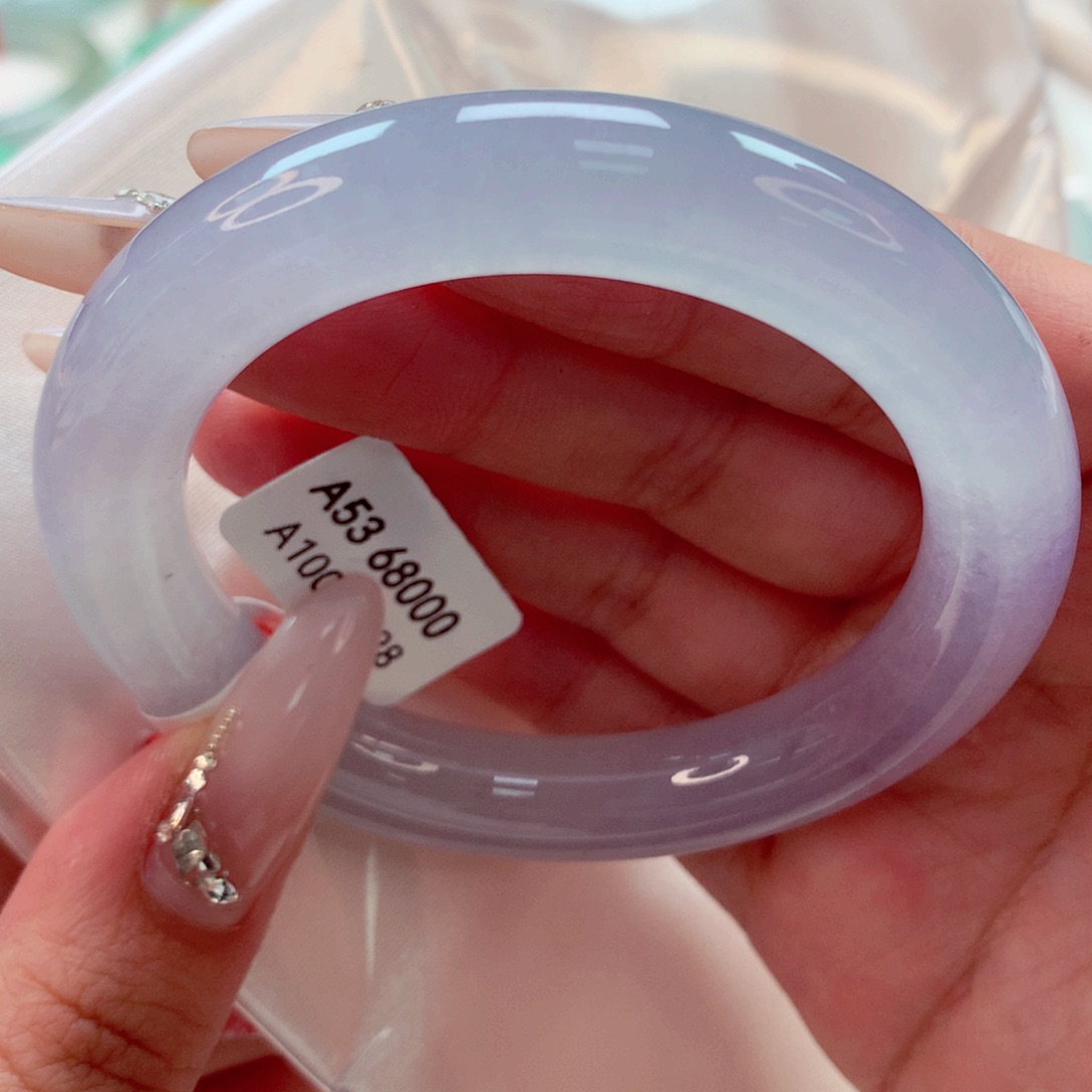 翡翠未镶嵌手镯（圆镯）22（38号）有纹